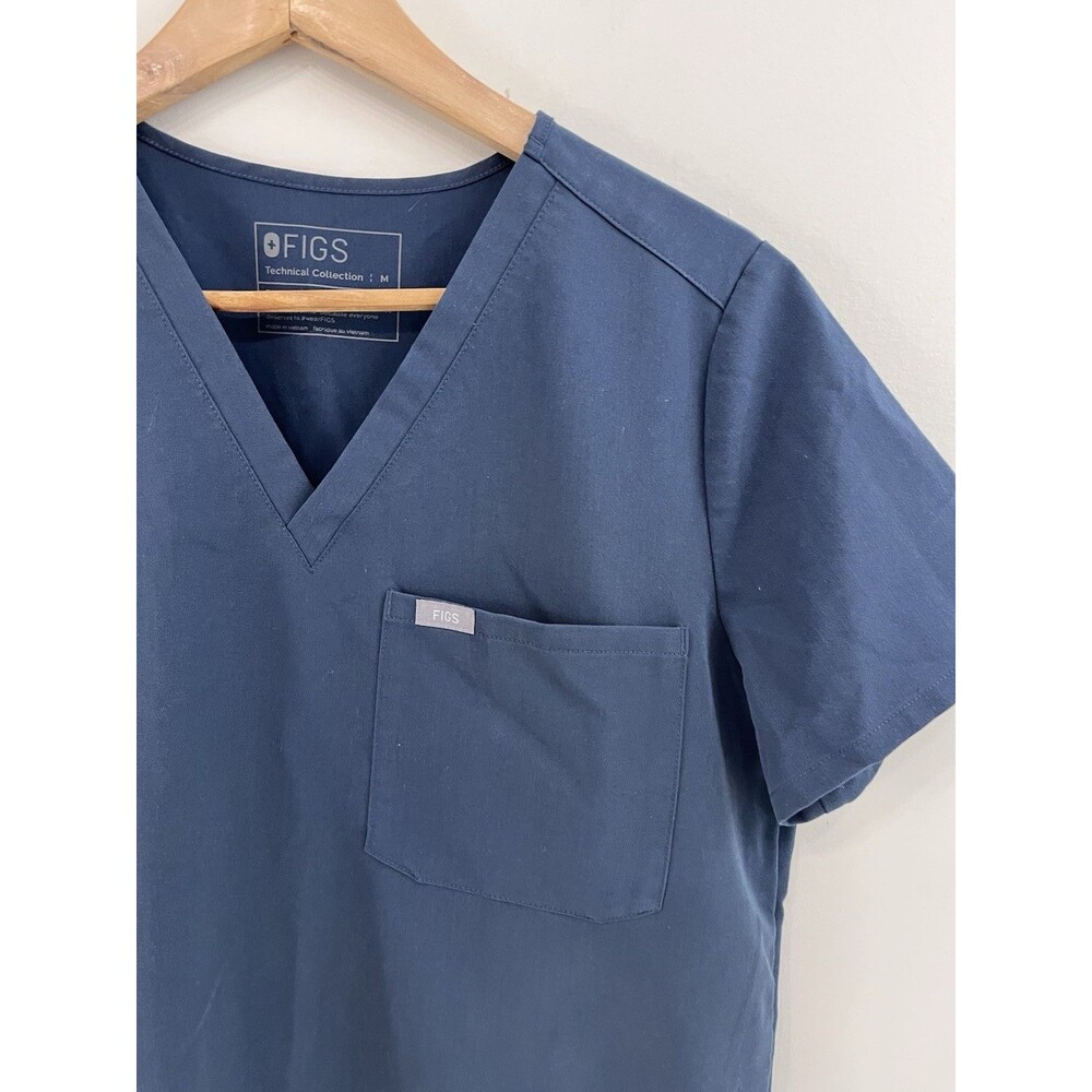 Figs Technical Collection Catarina Scrub Top Womens Medium Blue FW1000 - Picture 2 of 7